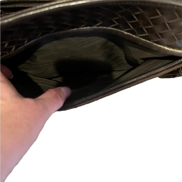 Siso Made in Italy Leather Woven Brown Shoulder Bag Excellent Condition. - Picture 7 of 7